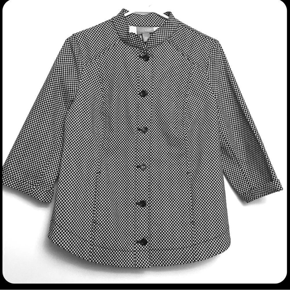 Chicos Houndstooth Stretch Jacket - Picture 2 of 14